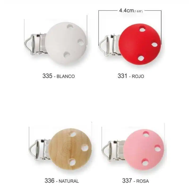 Pinzas boton madera