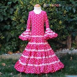 Patron vestido flamenca niña canastero